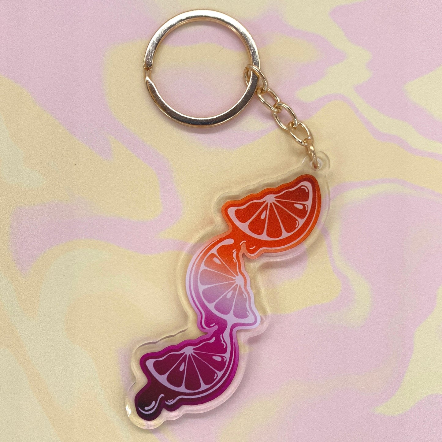 Lesbian Drip Keychain