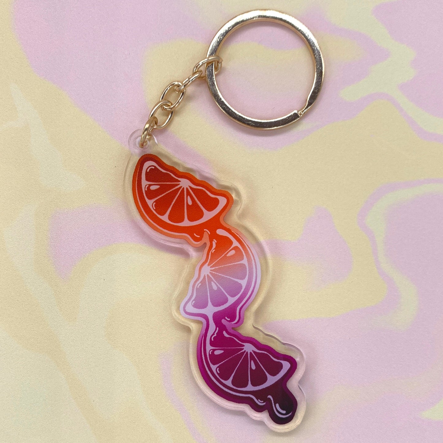 Lesbian Drip Keychain