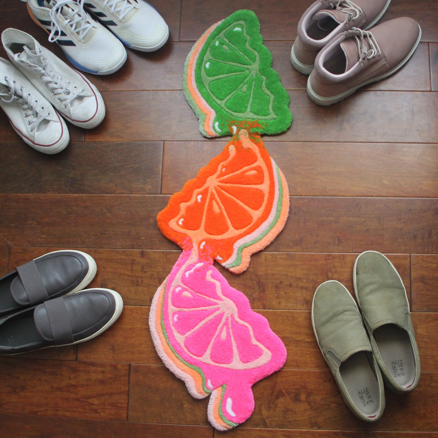 Triple Citrus Drip Rug